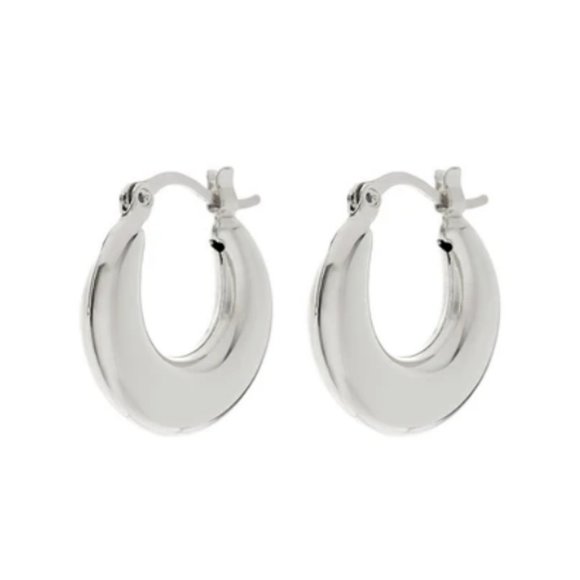 LUV AJ Rose Gold Plated Hoop Earrings - Picture 1 of 6